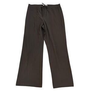 Old Navy Y2K Brown Dress Pants Womens 10 Drawstring Stretch Bootcut Academia